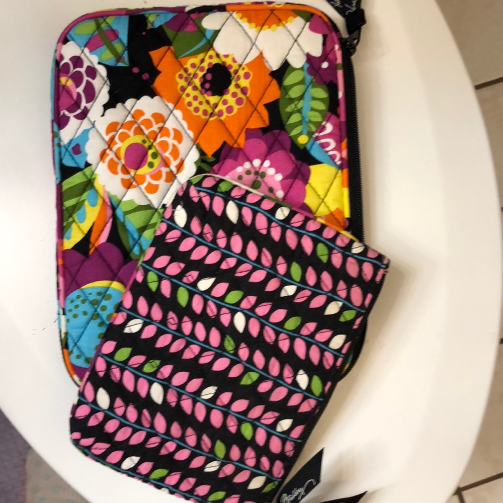 Vera Bradley tablet holder and small makeup bag